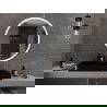 Mexen Esso oglindă de baie iluminată, rotundă 100 cm, LED 6000K, anti-abur, ramă aurie - 9825-100-100-611-50