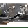 Mexen Esso oglindă de baie iluminată, rotundă 80 cm, LED 6000K, anti-aburire, cadru negru - 9825-080-080-611-70