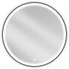 Mexen Esso oglindă de baie iluminată, rotundă 90 cm, LED 6000K, anti-abur, ramă neagră - 9825-090-090-611-70