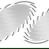 Mexen Esso oglindă de baie iluminată, rotundă 90 cm, LED 6000K, anti-aburire, ramă neagră - 9825-090-090-611-70