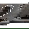 Mexen Esso oglindă de baie iluminată, rotundă 100 cm, LED 6000K, anti-ceață, cadru negru - 9825-100-100-611-70