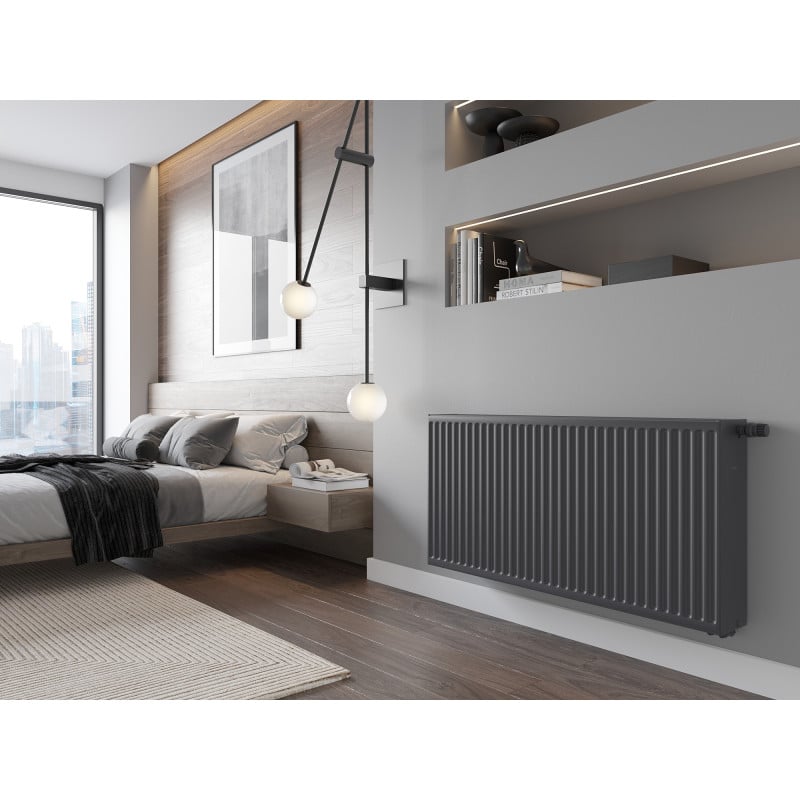 Mexen C33 radiator de tip placă 400 x 1600 mm, conectare laterală, 2702 W, antracit - W433-040-160-66