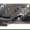 Mexen Loft kerek fürdőszobai tükör 30 cm, arany keret - 9850-030-030-000-50