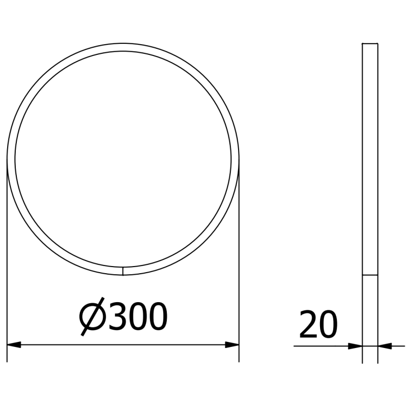 Mexen Loft fürdőszobai tükör kerek 30 cm, arany keret - 9850-030-030-000-50