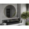 Mexen Loft oglindă de baie rotundă 100 cm, ramă aurie - 9850-100-100-000-50