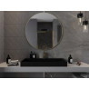 Mexen Loft kerek fürdőszobai tükör 100 cm, szálcsiszolt arany kerettel - 9850-100-100-000-50