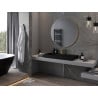 Mexen Loft kerek fürdőszobai tükör 100 cm, arany keret - 9850-100-100-000-50