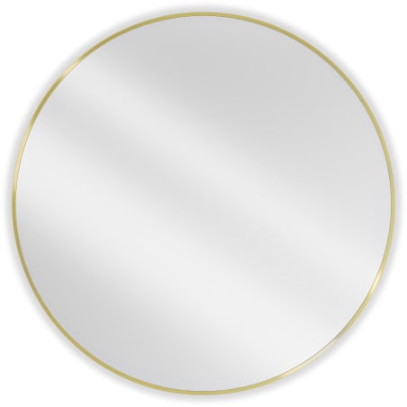 Mexen Loft oglindă de baie rotundă 100 cm, ramă aurie - 9850-100-100-000-50