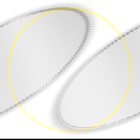 Mexen Loft fürdőszobai tükör kerek 30 cm, arany keret - 9850-030-030-000-50