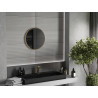 Mexen Loft 35 cm-es kerek fürdőszobai tükör, arany keret - 9850-035-035-000-50