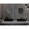 Mexen Loft 35 cm-es kerek fürdőszobai tükör, arany keret - 9850-035-035-000-50