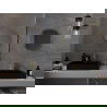 Mexen Loft oglindă baie rotundă 35 cm, cadru auriu - 9850-035-035-000-50