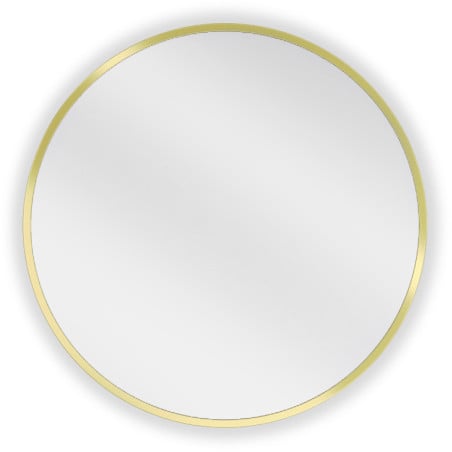 Mexen Loft kerek fürdőszobai tükör 40 cm, arany keret - 9850-040-040-000-50