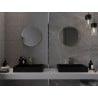 Mexen Loft kerek fürdőszobai tükör 40 cm, arany keret - 9850-040-040-000-50