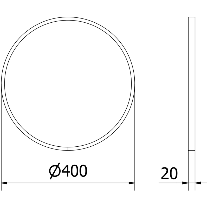 Mexen Loft oglindă rotundă pentru baie 40 cm, ramă aurie - 9850-040-040-000-50
