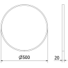 Oglindă de baie rotundă Mexen Loft 50 cm, cadru auriu - 9850-050-050-000-50
