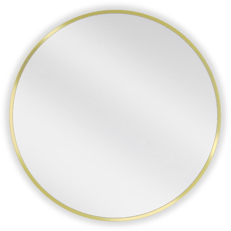 Mexen Loft oglindă de baie rotundă 65 cm, ramă aurie - 9850-065-065-000-50