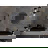 Mexen Loft kerek fürdőszobai tükör 65 cm, arany keret - 9850-065-065-000-50