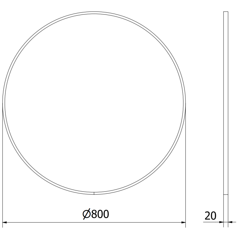 Mexen Loft oglindă de baie rotundă 80 cm, ramă aurie - 9850-080-080-000-50