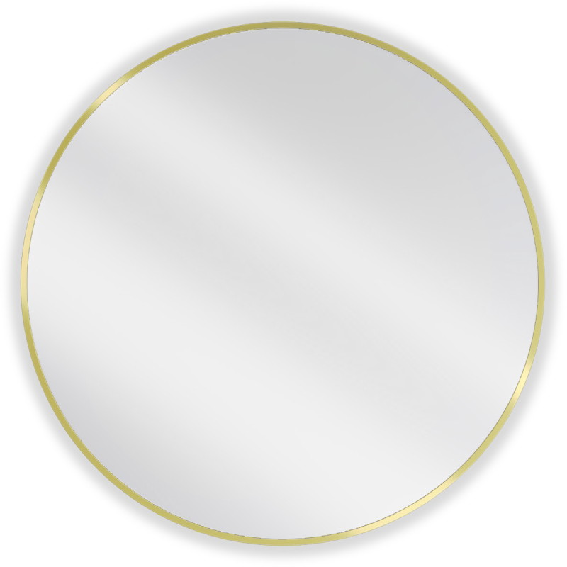 Mexen Loft oglindă de baie rotundă 85 cm, ramă aurie - 9850-085-085-000-50