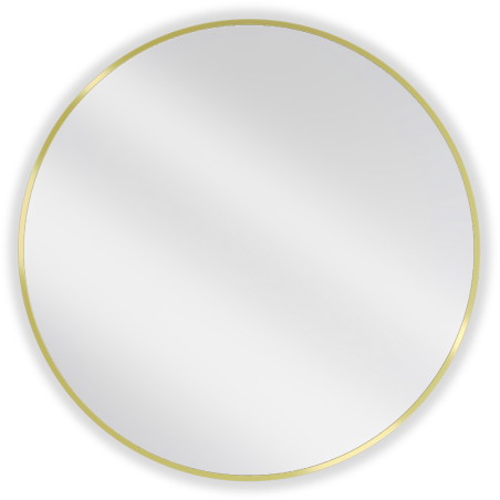 Mexen Loft oglindă de baie rotundă 85 cm, ramă aurie - 9850-085-085-000-50