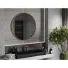 Mexen Loft Oglindă de baie rotundă de 90 cm, ramă aurie periată - 9850-090-090-000-50