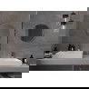 Mexen Loft fürdőszobai kerek tükör 30 cm, inox keret - 9850-030-030-000-10