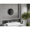 Mexen Loft oglindă baie rotundă 40 cm, ramă inox - 9850-040-040-000-10