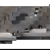 Oglindă de baie rotundă Mexen Loft 60 cm, ramă inox - 9850-060-060-000-10