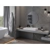 Mexen Loft oglindă de baie rotundă 80 cm, ramă inox - 9850-080-080-000-10