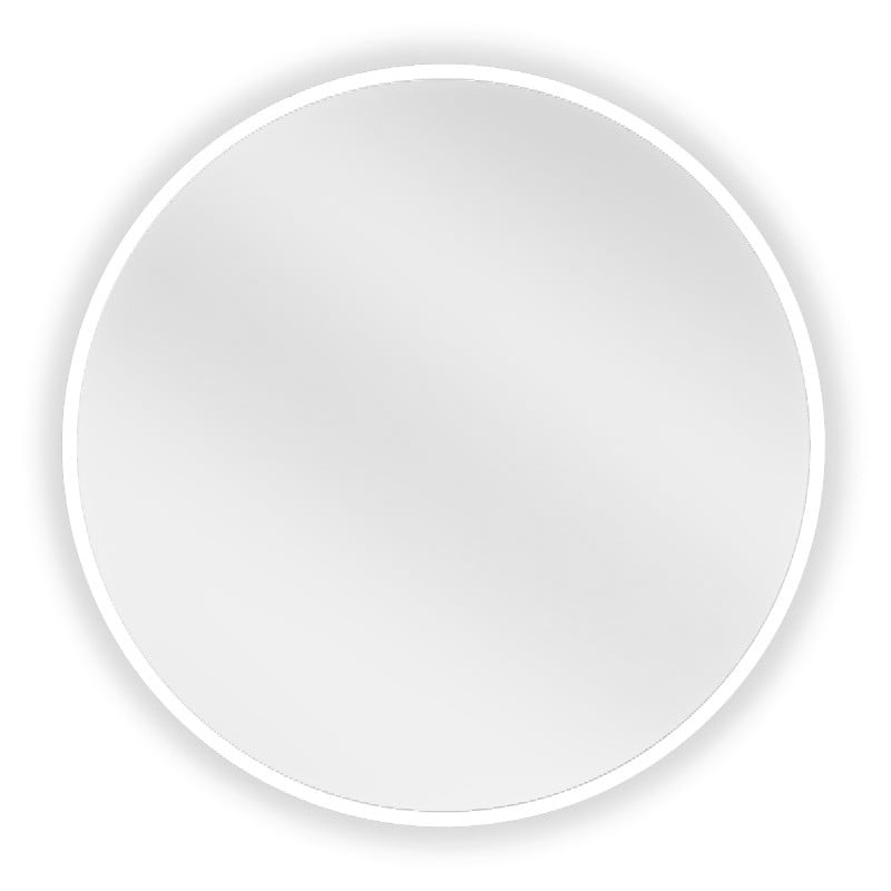 Mexen Loft oglindă baie rotundă 40 cm, ramă albă - 9850-040-040-000-20