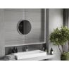 Mexen Loft oglindă baie rotundă 40 cm, ramă albă - 9850-040-040-000-20