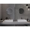 Mexen Loft oglindă baie rotundă 40 cm, ramă albă - 9850-040-040-000-20