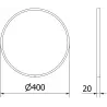 Mexen Loft oglindă de baie rotundă 40 cm, ramă albă - 9850-040-040-000-20