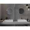 Mexen Loft 50 cm-es, kerek fürdőszobai tükör, fehér keret - 9850-050-050-000-20