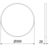 Mexen Loft oglindă de baie rotundă 50 cm, ramă albă - 9850-050-050-000-20
