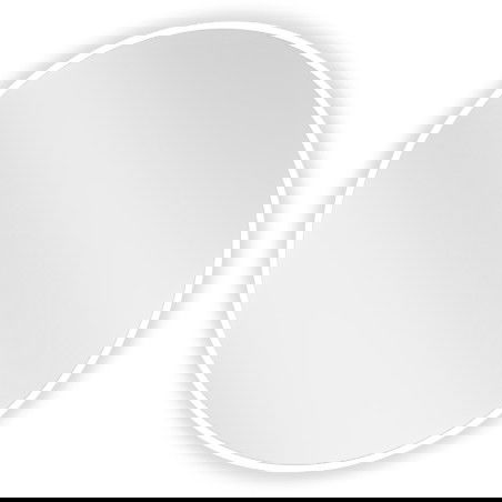 Mexen Loft oglindă baie rotundă 60 cm, ramă albă - 9850-060-060-000-20