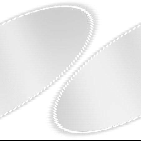 Mexen Loft oglindă de baie rotundă 80 cm, ramă albă - 9850-080-080-000-20