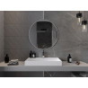 Mexen Loft oglindă baie rotundă 80 cm, ramă albă - 9850-080-080-000-20