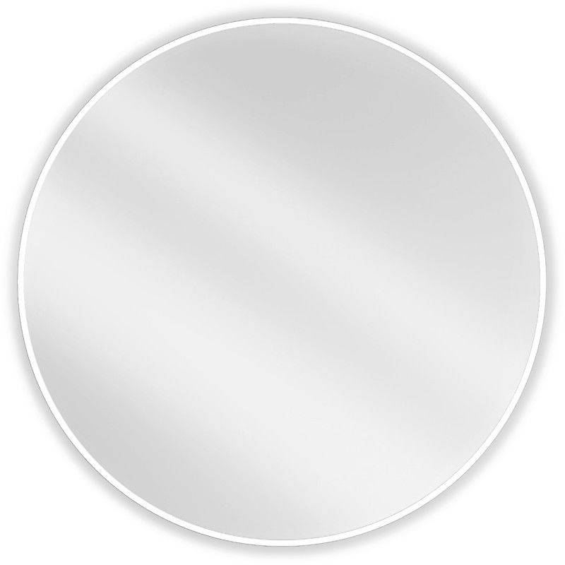 Mexen Loft oglindă baie rotundă 90 cm, ramă albă - 9850-090-090-000-20