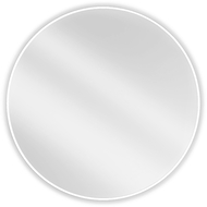 Mexen Loft oglindă baie rotundă 90 cm, ramă albă - 9850-090-090-000-20