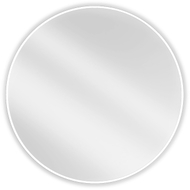 Mexen Loft oglindă de baie rotundă 90 cm, cadru alb - 9850-090-090-000-20