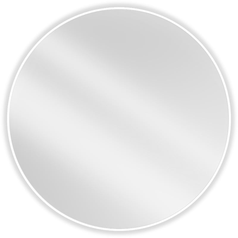 Mexen Loft oglindă baie rotundă 100 cm, ramă albă - 9850-100-100-000-20