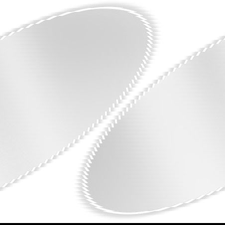 Mexen Loft oglindă de baie rotundă 100 cm, ramă albă - 9850-100-100-000-20