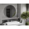Mexen Loft oglindă baie rotundă 100 cm, ramă albă - 9850-100-100-000-20