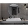 Mexen Loft oglindă baie rotundă 100 cm, ramă albă - 9850-100-100-000-20