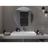 Mexen Loft oglindă rotundă pentru baie 100 cm, ramă albă - 9850-100-100-000-20