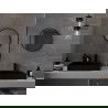Mexen Loft kerek fürdőszobai tükör 40 cm, fekete keret - 9850-040-040-000-70