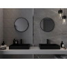 Mexen Loft oglindă de baie rotundă 50 cm, ramă neagră - 9850-050-050-000-70