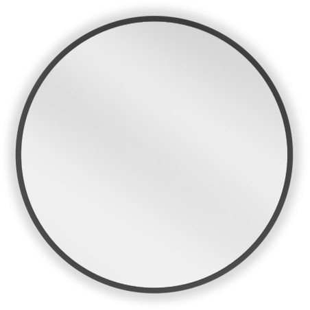 Mexen Loft oglindă rotundă de baie 55 cm, ramă neagră - 9850-055-055-000-70